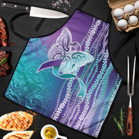 Suicide Prevention Awareness Apron Maile Pikake Lokelani Crown Flower Lei Inspired LT9 Multicolor - Polynesian Pride