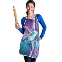 Suicide Prevention Awareness Apron Maile Pikake Lokelani Crown Flower Lei Inspired LT9 - Polynesian Pride