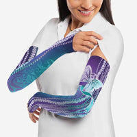 Suicide Prevention Awareness Arm Sleeves Maile Pikake Lokelani Crown Flower Lei Inspired