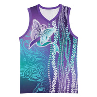 Suicide Prevention Awareness Basketball Jersey Maile Pikake Lokelani Crown Flower Lei Inspired LT9 Unisex Multicolor - Polynesian Pride