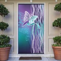 Suicide Prevention Awareness Door Cover Maile Pikake Lokelani Crown Flower Lei Inspired LT9 Multicolor - Polynesian Pride