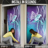Suicide Prevention Awareness Door Cover Maile Pikake Lokelani Crown Flower Lei Inspired LT9 - Polynesian Pride