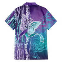 Suicide Prevention Awareness Hawaiian Shirt Maile Pikake Lokelani Crown Flower Lei Inspired