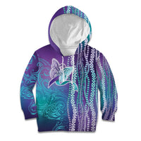 Suicide Prevention Awareness Kid Hoodie Maile Pikake Lokelani Crown Flower Lei Inspired LT9 Hoodie Multicolor - Polynesian Pride