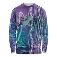 Suicide Prevention Awareness Long Sleeve Shirt Maile Pikake Lokelani Crown Flower Lei Inspired LT9 Unisex Multicolor - Polynesian Pride
