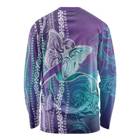 Suicide Prevention Awareness Long Sleeve Shirt Maile Pikake Lokelani Crown Flower Lei Inspired LT9 - Polynesian Pride