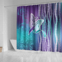 Suicide Prevention Awareness Shower Curtain Maile Pikake Lokelani Crown Flower Lei Inspired