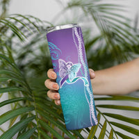 Suicide Prevention Awareness Skinny Tumbler Maile Pikake Lokelani Crown Flower Lei Inspired