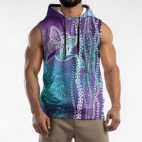 Suicide Prevention Awareness Sleeveless Hoodie Maile Pikake Lokelani Crown Flower Lei Inspired