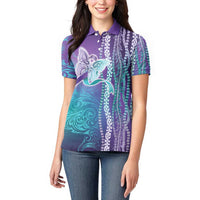 Suicide Prevention Awareness Women Polo Shirt Maile Pikake Lokelani Crown Flower Lei Inspired