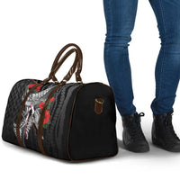 Hawaiian Honu Personalized Travel Bag Black Tribal Hook Pattern