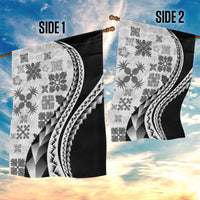 Black Hawaiian Quilt Pattern Garden Flag Mixed Polynesian Tribal Arty