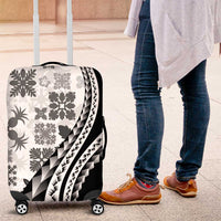 Black Hawaiian Quilt Pattern Luggage Cover Mixed Polynesian Tribal Arty