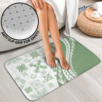 Green Hawaiian Quilt Pattern Bathroom Set Mixed Polynesian Tribal Arty LT9 - Polynesian Pride