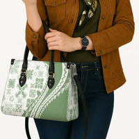 Green Hawaiian Quilt Pattern Leather Bag Mixed Polynesian Tribal Arty LT9 - Polynesian Pride