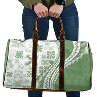 Green Hawaiian Quilt Pattern Travel Bag Mixed Polynesian Tribal Arty - Polynesian Pride