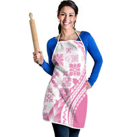 Pink Hawaiian Quilt Pattern Apron Mixed Polynesian Tribal Arty - Polynesian Pride