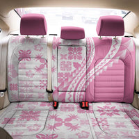 Pink Hawaiian Quilt Pattern Back Car Seat Cover Mixed Polynesian Tribal Arty