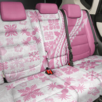 Pink Hawaiian Quilt Pattern Back Car Seat Cover Mixed Polynesian Tribal Arty
