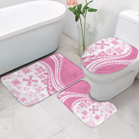Pink Hawaiian Quilt Pattern Bathroom Set Mixed Polynesian Tribal Arty LT9 - Polynesian Pride