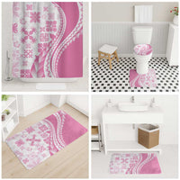 Pink Hawaiian Quilt Pattern Bathroom Set Mixed Polynesian Tribal Arty LT9 - Polynesian Pride