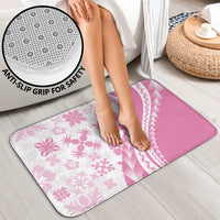 Pink Hawaiian Quilt Pattern Bathroom Set Mixed Polynesian Tribal Arty LT9 - Polynesian Pride