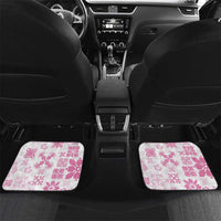 Pink Hawaiian Quilt Pattern Car Mats Mixed Polynesian Tribal Arty