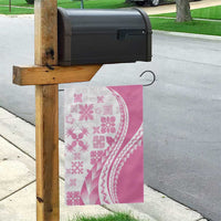 Pink Hawaiian Quilt Pattern Garden Flag Mixed Polynesian Tribal Arty