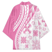 Pink Hawaiian Quilt Pattern Kimono Mixed Polynesian Tribal Arty - Polynesian Pride