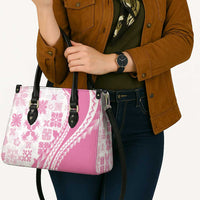 Pink Hawaiian Quilt Pattern Leather Bag Mixed Polynesian Tribal Arty LT9 - Polynesian Pride