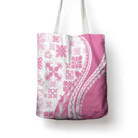 Pink Hawaiian Quilt Pattern Tote Bag Mixed Polynesian Tribal Arty - Polynesian Pride