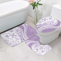 Purple Hawaiian Quilt Pattern Bathroom Set Mixed Polynesian Tribal Arty LT9 - Polynesian Pride