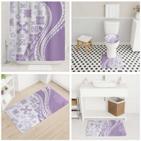 Purple Hawaiian Quilt Pattern Bathroom Set Mixed Polynesian Tribal Arty LT9 - Polynesian Pride