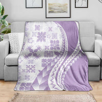 Purple Hawaiian Quilt Pattern Blanket Mixed Polynesian Tribal Arty