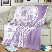 Purple Hawaiian Quilt Pattern Blanket Mixed Polynesian Tribal Arty