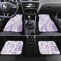 Purple Hawaiian Quilt Pattern Car Mats Mixed Polynesian Tribal Arty