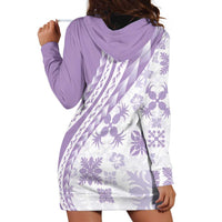 Purple Hawaiian Quilt Pattern Hoodie Dress Mixed Polynesian Tribal Arty LT9 - Polynesian Pride
