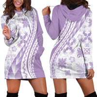 Purple Hawaiian Quilt Pattern Hoodie Dress Mixed Polynesian Tribal Arty LT9 - Polynesian Pride