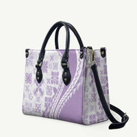 Purple Hawaiian Quilt Pattern Leather Bag Mixed Polynesian Tribal Arty LT9 Purple - Polynesian Pride