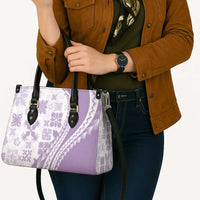 Purple Hawaiian Quilt Pattern Leather Bag Mixed Polynesian Tribal Arty LT9 - Polynesian Pride