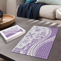 Purple Hawaiian Quilt Pattern Puzzle Mixed Polynesian Tribal Arty - Polynesian Pride