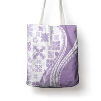 Purple Hawaiian Quilt Pattern Tote Bag Mixed Polynesian Tribal Arty - Polynesian Pride