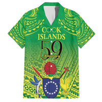 Cook Islands Constitution Day Hawaiian Shirt Kuki Airani Since 1965 LT9 Green - Polynesian Pride