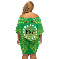 Cook Islands Constitution Day Off Shoulder Short Dress Kuki Airani Since 1965 LT9 - Polynesian Pride