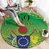 Cook Islands Constitution Day Round Carpet Kuki Airani Since 1965 LT9 - Polynesian Pride