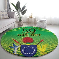 Cook Islands Constitution Day Round Carpet Kuki Airani Since 1965 LT9 - Polynesian Pride
