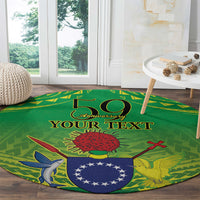 Cook Islands Constitution Day Round Carpet Kuki Airani Since 1965 LT9 - Polynesian Pride