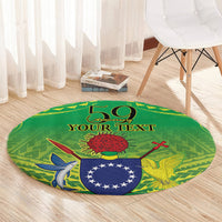 Cook Islands Constitution Day Round Carpet Kuki Airani Since 1965 LT9 - Polynesian Pride