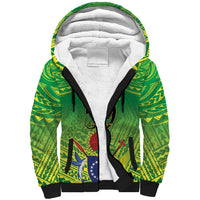 Cook Islands Constitution Day Sherpa Hoodie Kuki Airani Since 1965 LT9 Unisex Green - Polynesian Pride