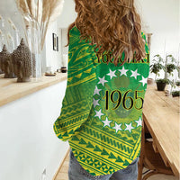 Cook Islands Constitution Day Women Casual Shirt Kuki Airani Since 1965